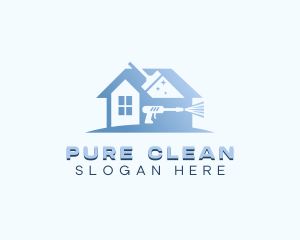 Pressure Washer Cleaning logo design