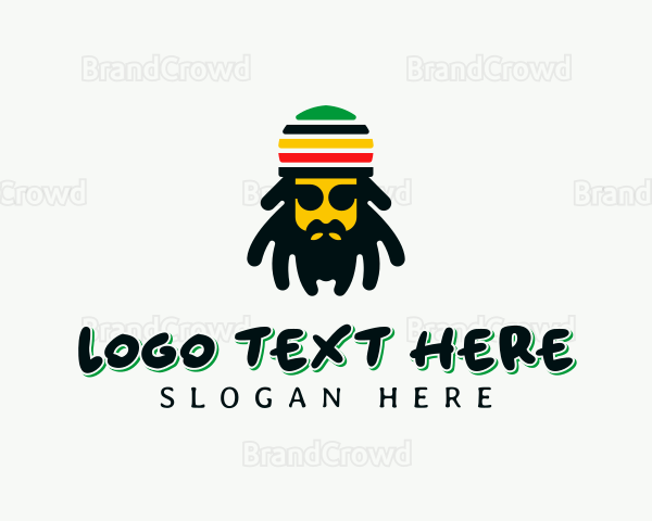 Rastafarian Reggae Dreadlocks Logo