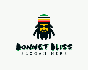 Rastafarian Reggae Dreadlocks logo design