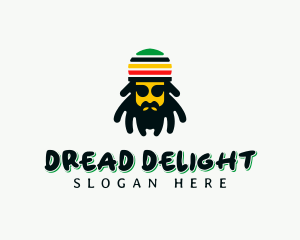 Dreadlocks - Rastafarian Reggae Dreadlocks logo design