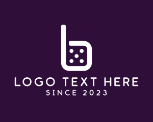 Domino - Dice Letter B logo design
