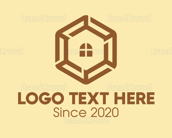 Brown Hexagon Home Realty Logo