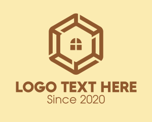 Hexagonal - Brown Hexagon Home Realty logo design