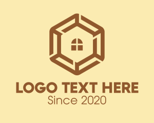 Housing - Brown Hexagon Home Realty logo design