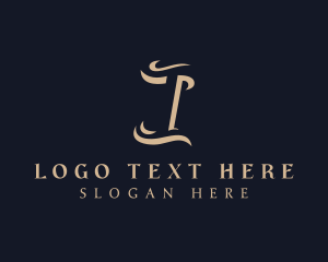 Makeup Artist - Elegant Fashion Letter I logo design