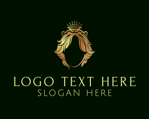 Queen - Golden Pageant Salon logo design