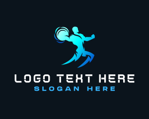 Charge - Lightning Bold Human logo design
