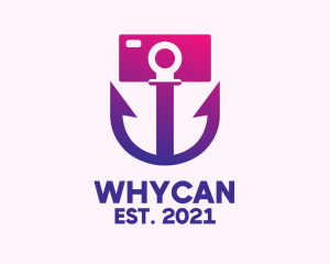 Seaman - Gradient Anchor Camera logo design