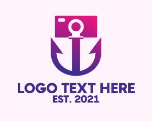 Photo - Gradient Anchor Camera logo design