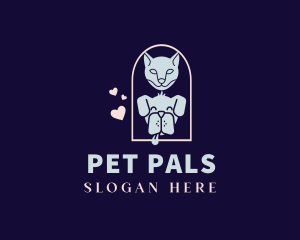 Heart Pet Animal logo design