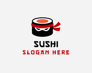 Ninja Japanese Sushi  logo design