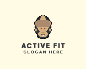 Sporty - Primate Monkey Cap logo design