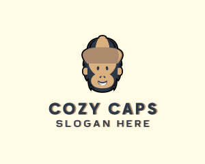 Primate Monkey Cap logo design