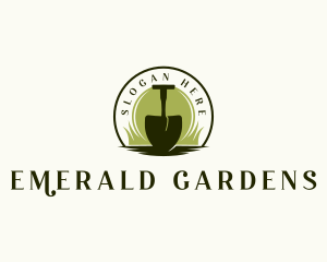 Gardening Shovel Spade logo design