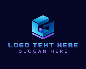 Multimedia - 3D Cube Letter G logo design
