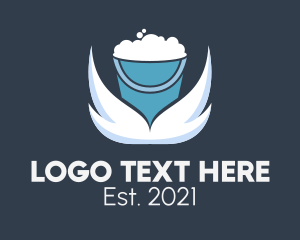 Clean - Cleaning Wash Bucket logo design