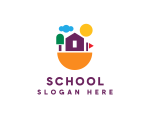Daycare Kindergarten School logo design