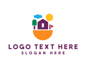 Playroom - Daycare Kindergarten School logo design