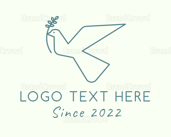 Dove Peace Bird Logo