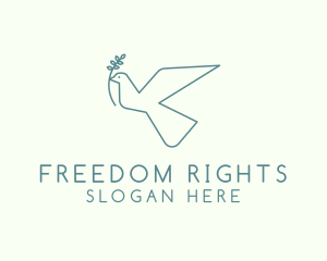 Dove Peace Freedom logo design