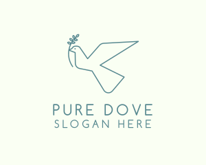 Dove Peace Freedom logo design