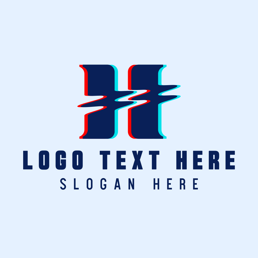 Digital Glitch Letter H Logo | BrandCrowd Logo Maker