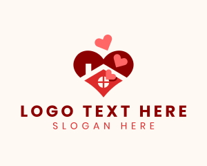 Family - Orphanage House Heart logo design