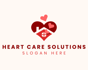 Orphanage House Heart logo design