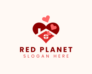 Orphanage House Heart logo design