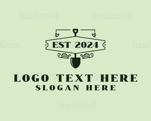 Shovel Gardening Landscaping Logo