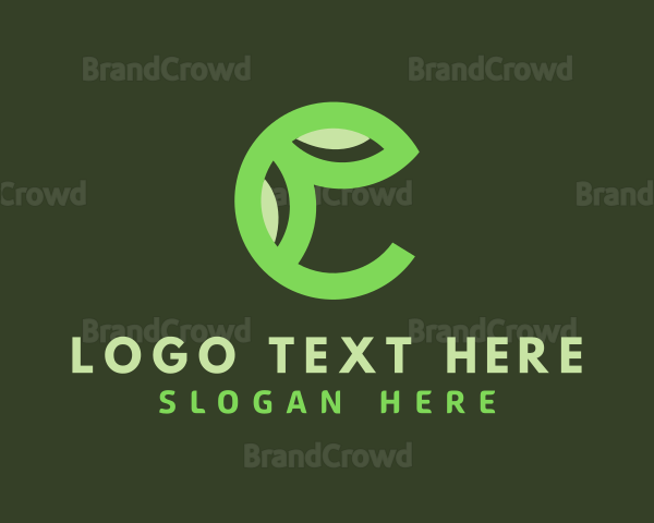 Green Letter C Plant Logo