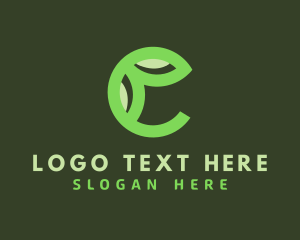 Eco - Green Letter C Plant logo design