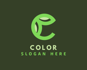 Environmental - Green Letter C Plant logo design
