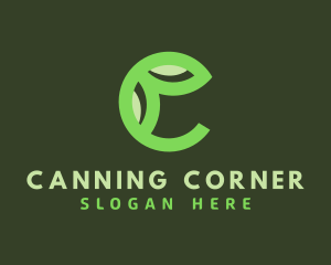 Green Letter C Plant  logo design