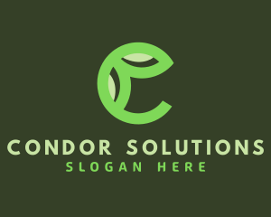 Green Letter C Plant  logo design