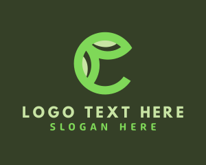 Vegetarian - Green Letter C Plant logo design
