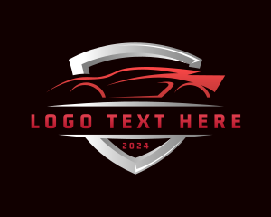 Motorsports - Racing Car Shield logo design