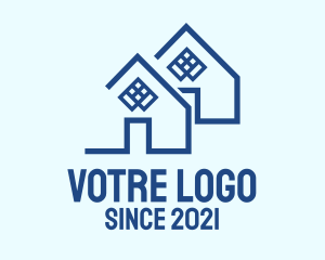 Outline - Blue House Listing logo design