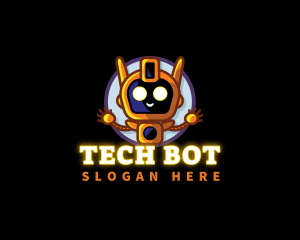 Technology Robot Android logo design