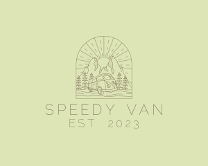 Van - Forest Camper Van logo design