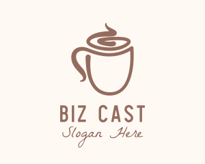 Hot - Latte Coffee Cup logo design