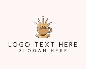 Latte - Crown Coffee Cup logo design