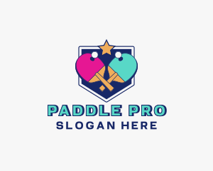 Paddle - Ping Pong Paddle Sports logo design