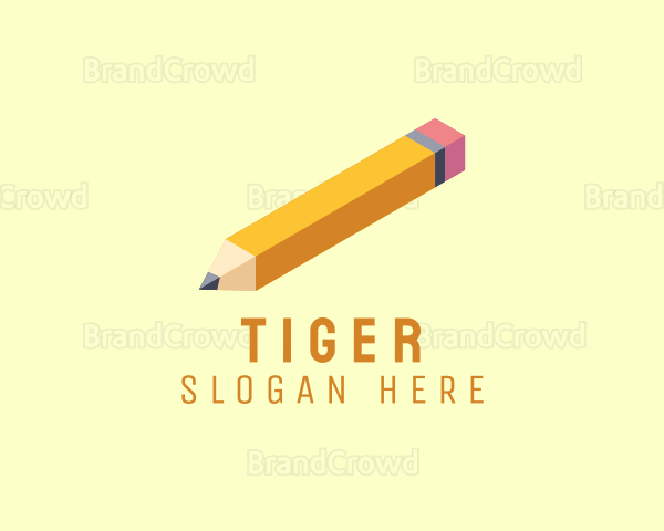 Writing Pencil Isometric Logo