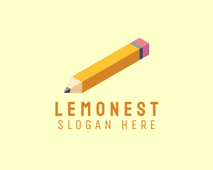 Writing Pencil Isometric Logo
