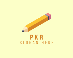 Stationery - Writing Pencil Isometric logo design