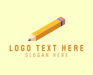 Pencil - Writing Pencil Isometric logo design