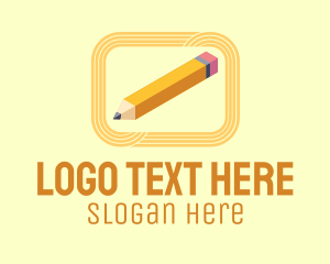 Isometric - Writing Pencil Isometric logo design