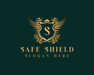 Shield Crown Crest logo design