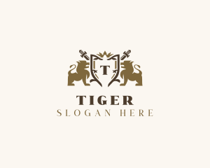 Royal Sword Crest Lion   Logo
